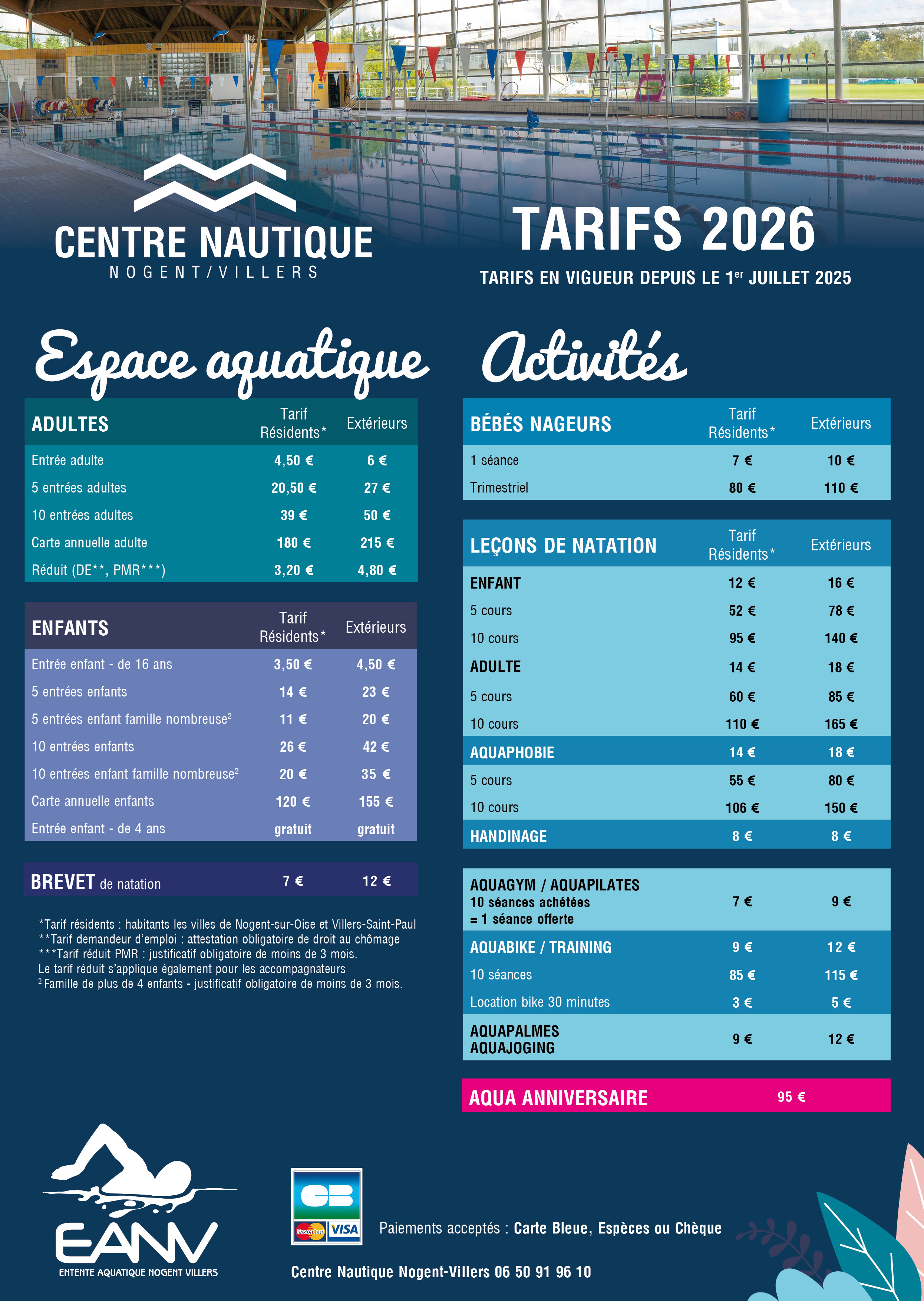 Tarifs CN Juillet 2025