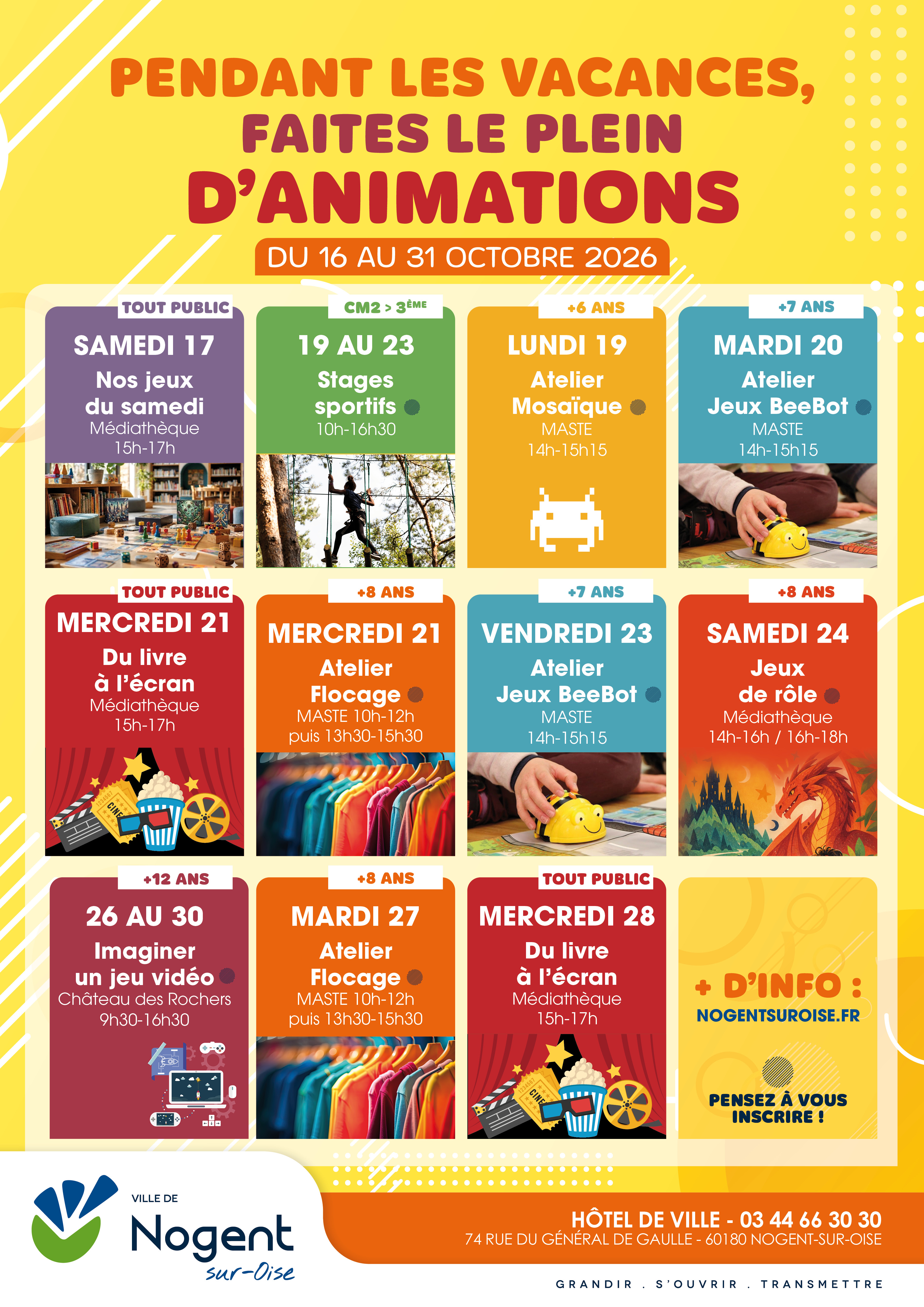 Affiche Vacance Toussaint 2026