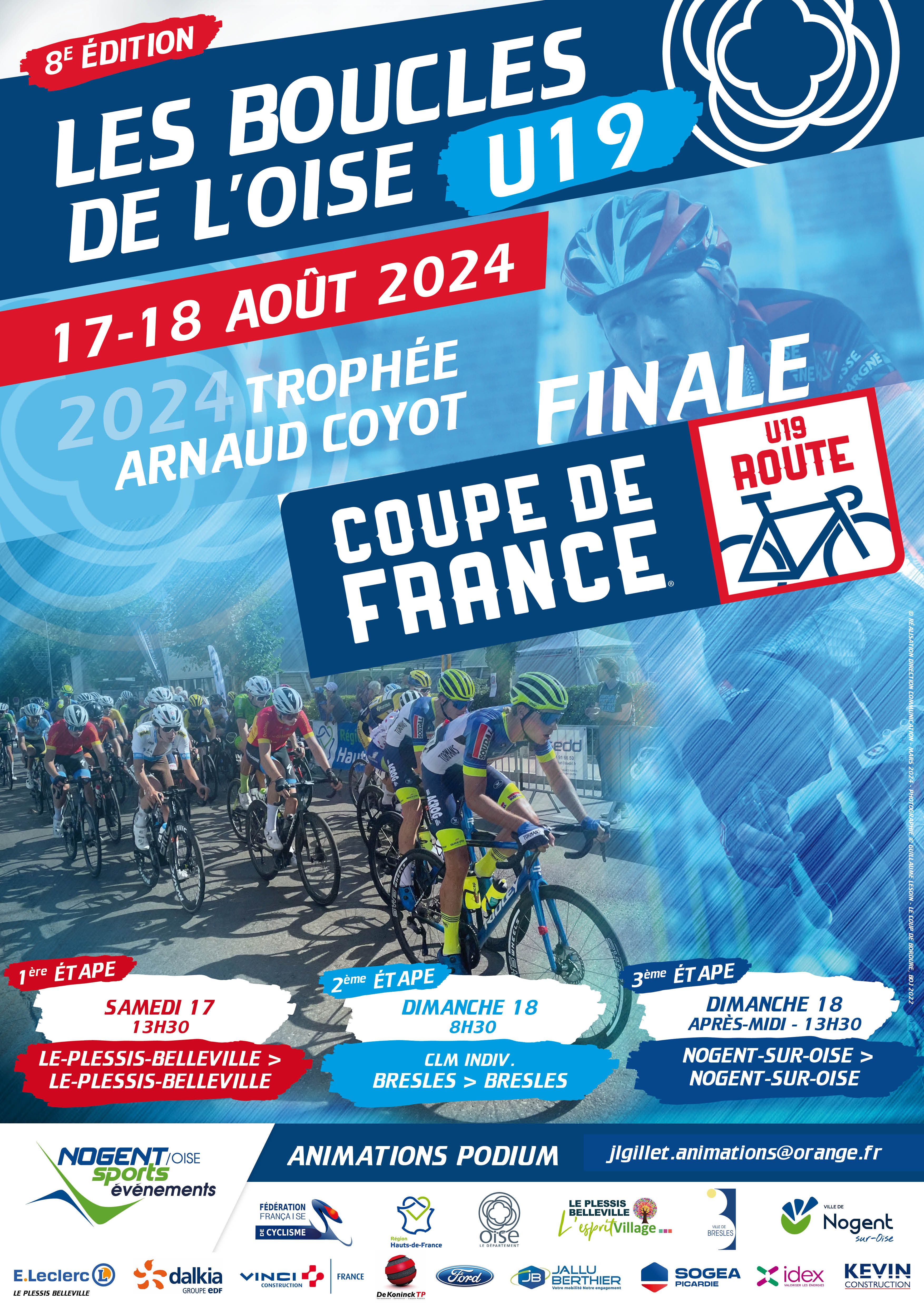 Affiche Les boucles de lOise 17 18 août 2024