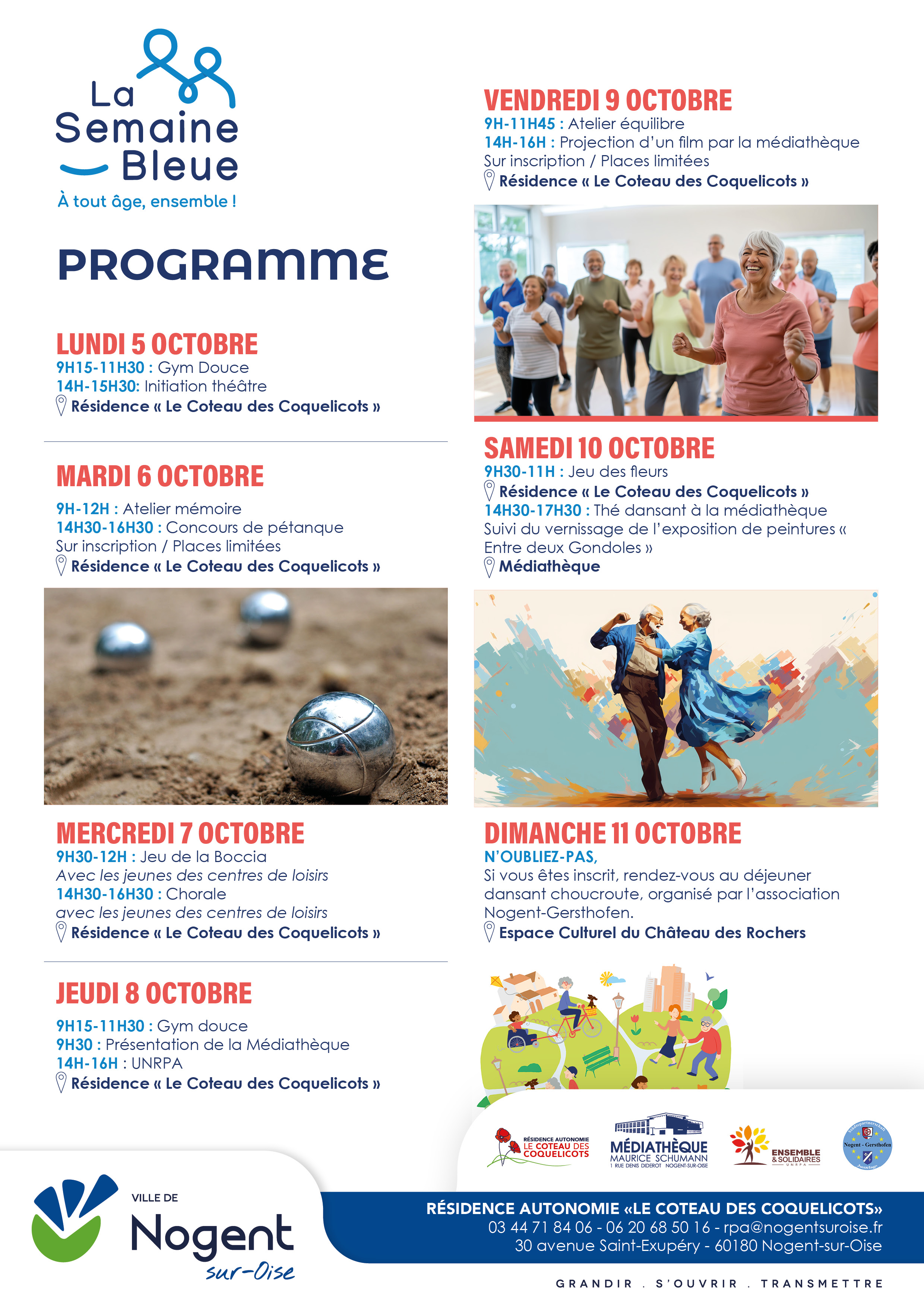 Programme Semaine Bleue